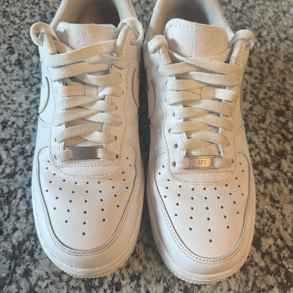 Nike Air Force 1 Low Top White Sneakers Men Size 8